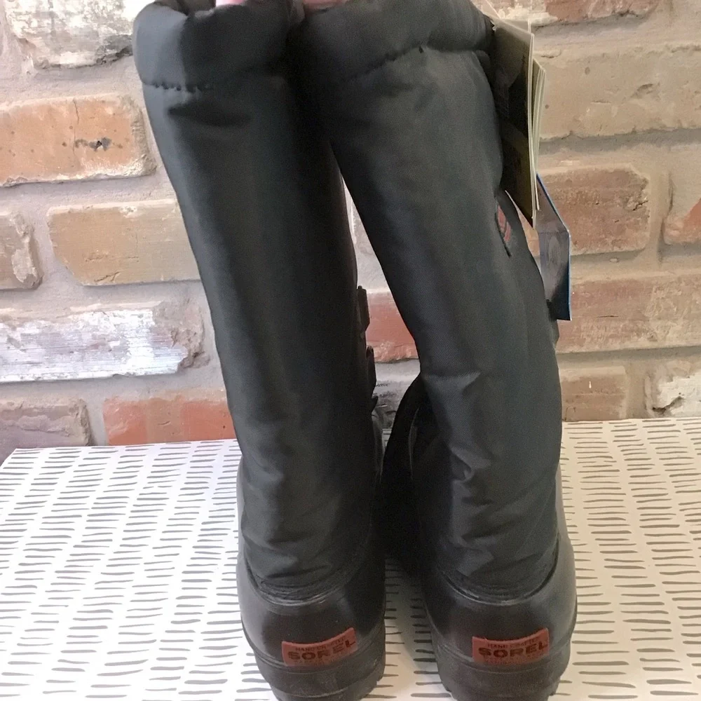 SOREL Women’s Black Winter Snow Duck Tall Boots 9 NEW
